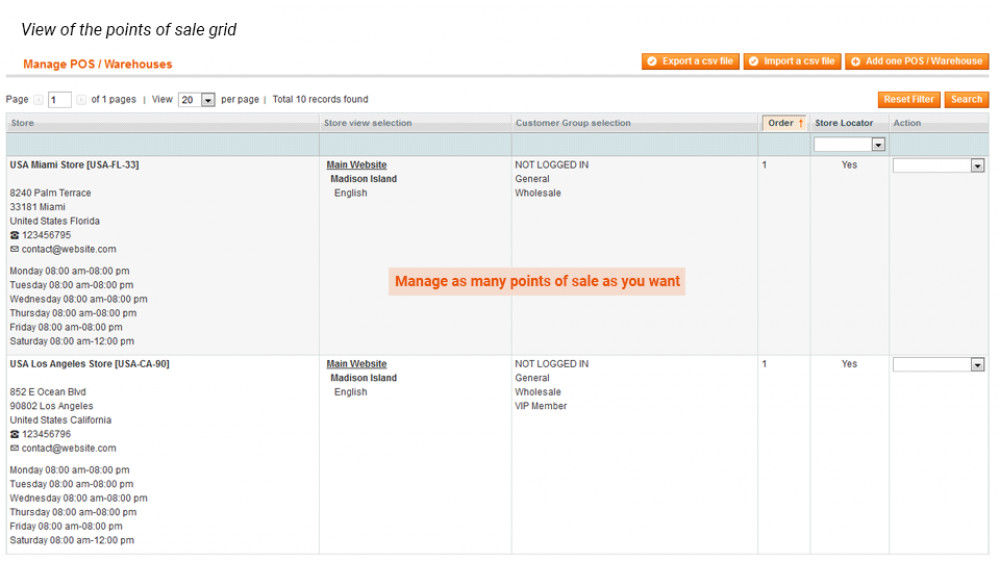 store manager for magento protected import file